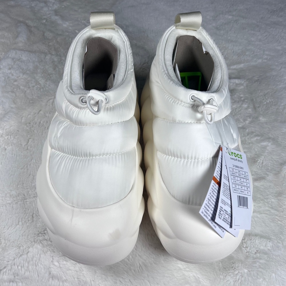 Crocs Overpuff Shorty White Water Repellent Shoes Model 2106680WV Size‎ M8W10